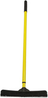 Pet hair removal broom with scraper and telescopic handle