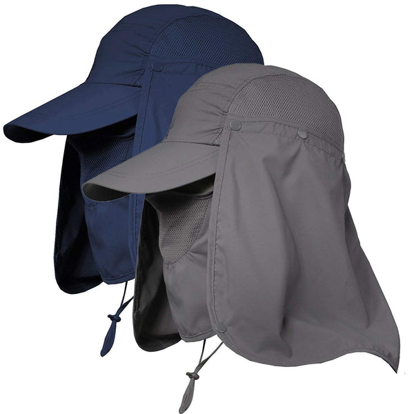 Women & Men Outdoor Sun Hat UV Protection Fishing Hiking Caps with Face  Neck Flap Cover UPF 50+